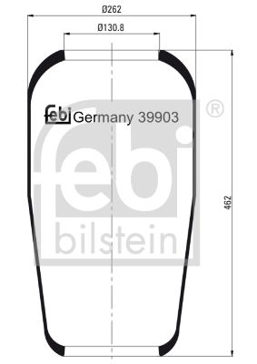 FEBI BILSTEIN dėklas, pneumatinė pakaba 39903